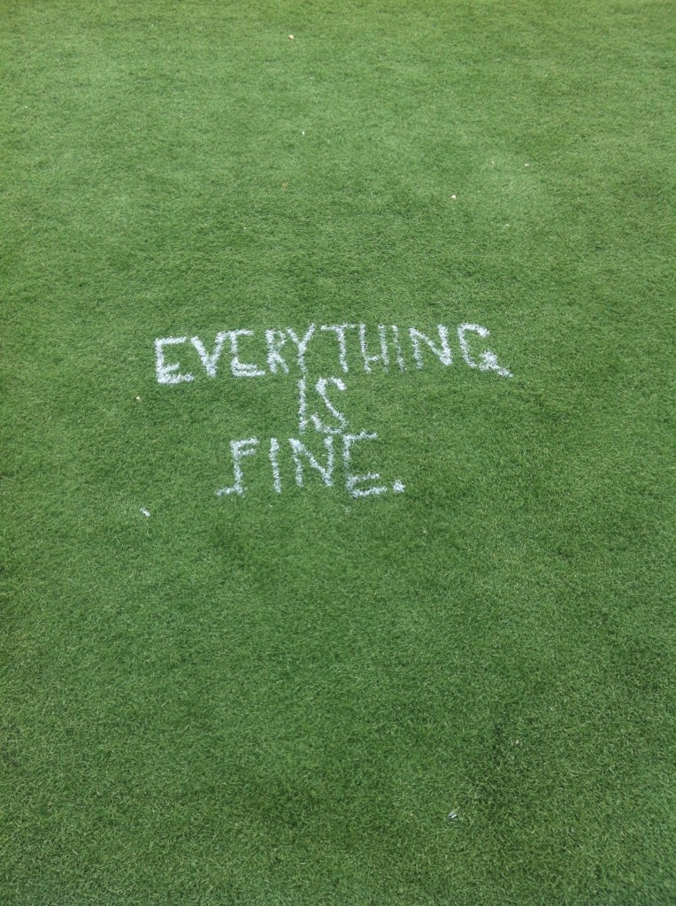 I usually hate when people tag on the ball field, but this...