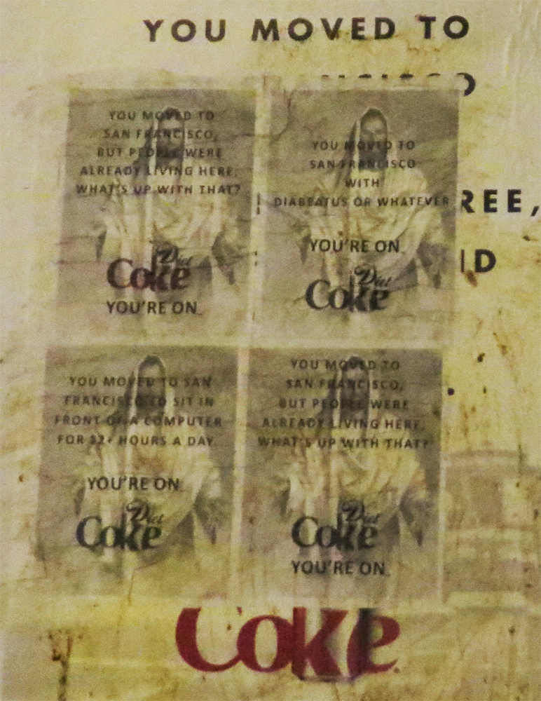 satirical diet coke posters in san francisco