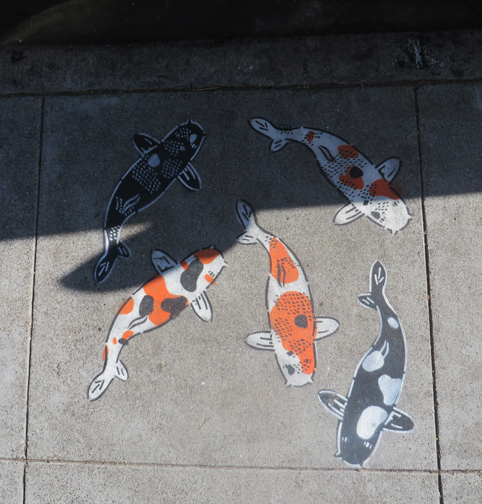 koi stencils on haight street in san francisco