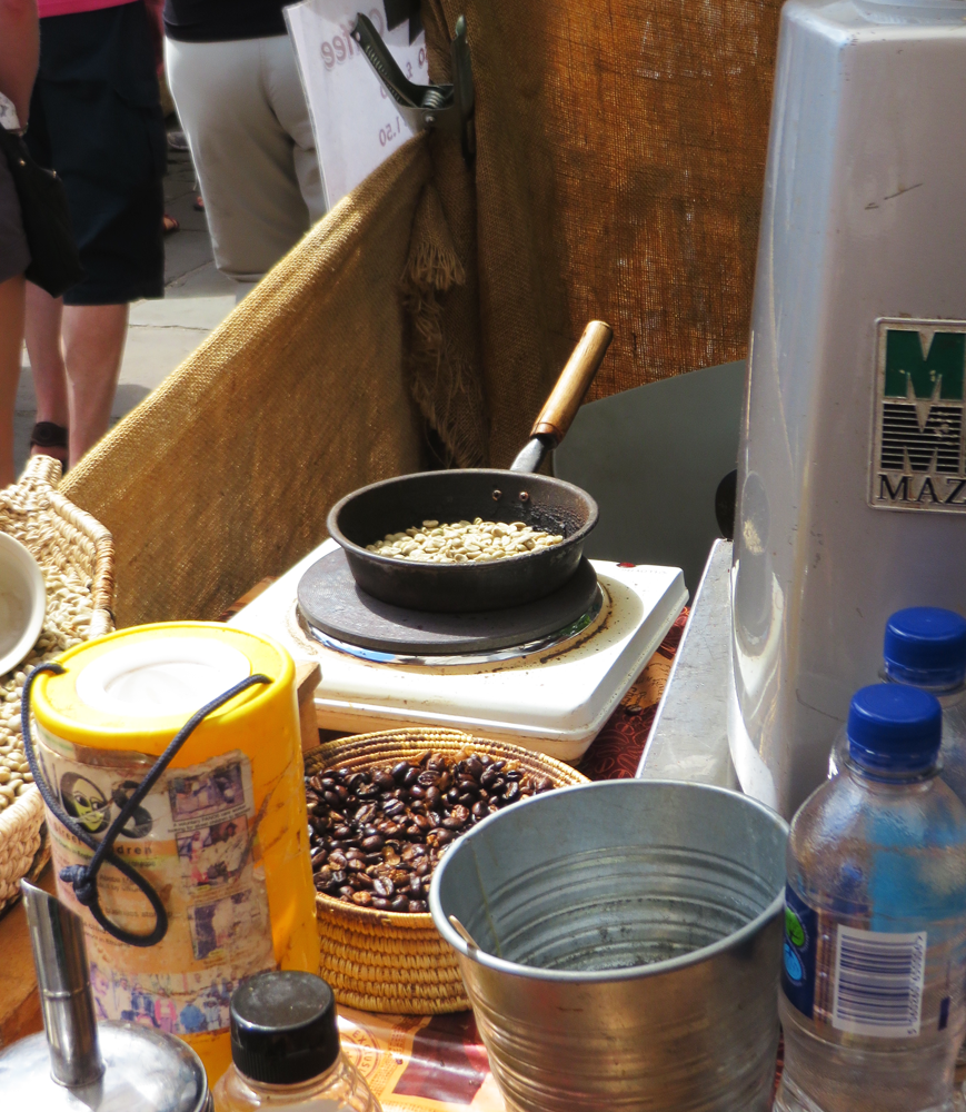 Single-serving bean roasting at Camden Market