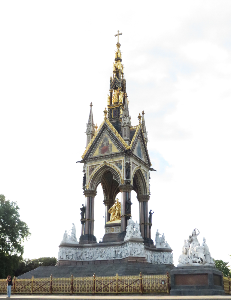 A fuller view of the Albert Memorial in London