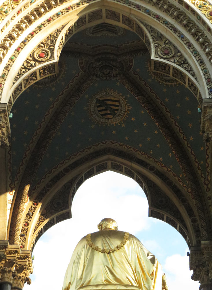 London's Albert Memorial from behind