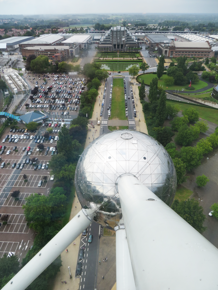 The US Pavilion in Brussels, seen from the Atomium