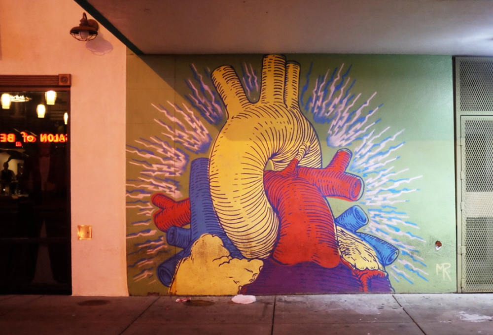 Heart mural on Las Vegas's Fremont Street