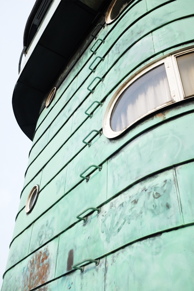 A ladder on the wall of Copenhagen's Knippelsbro