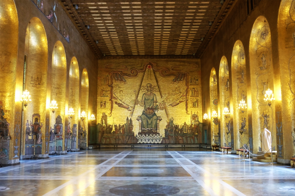 Gold Room at Stockholm's City Hall