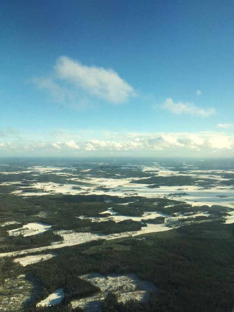 Sky outside Stockholm from a plane