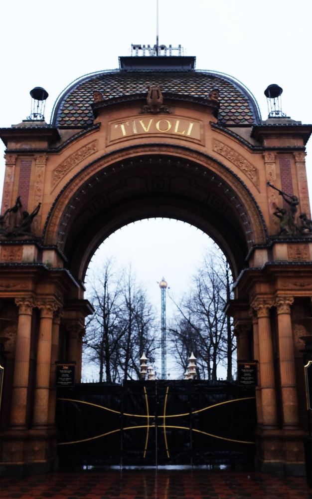 The entrance to Tivoli amusement park in Copenhagen