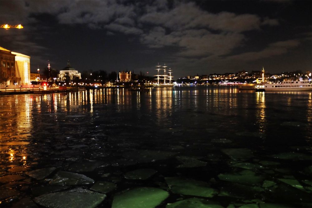 The Af Chapman across Stockholm Harbor